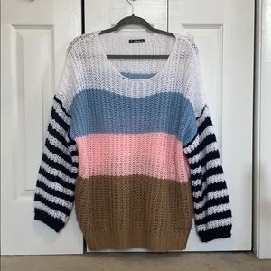 Color block sweater